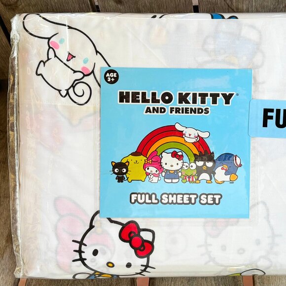 Hello Kitty & Friends Full Size Cotton Sheet Set     100% crisp cool cotton - Picture 1 of 6